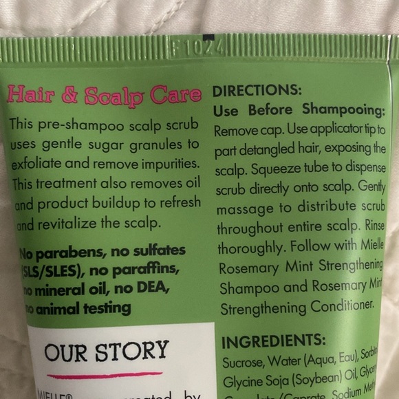 Mielle Rosemary Mint Clarifying Sugar Scalp Scrub w Biotin 6 Oz New & Sealed - Picture 5 of 13